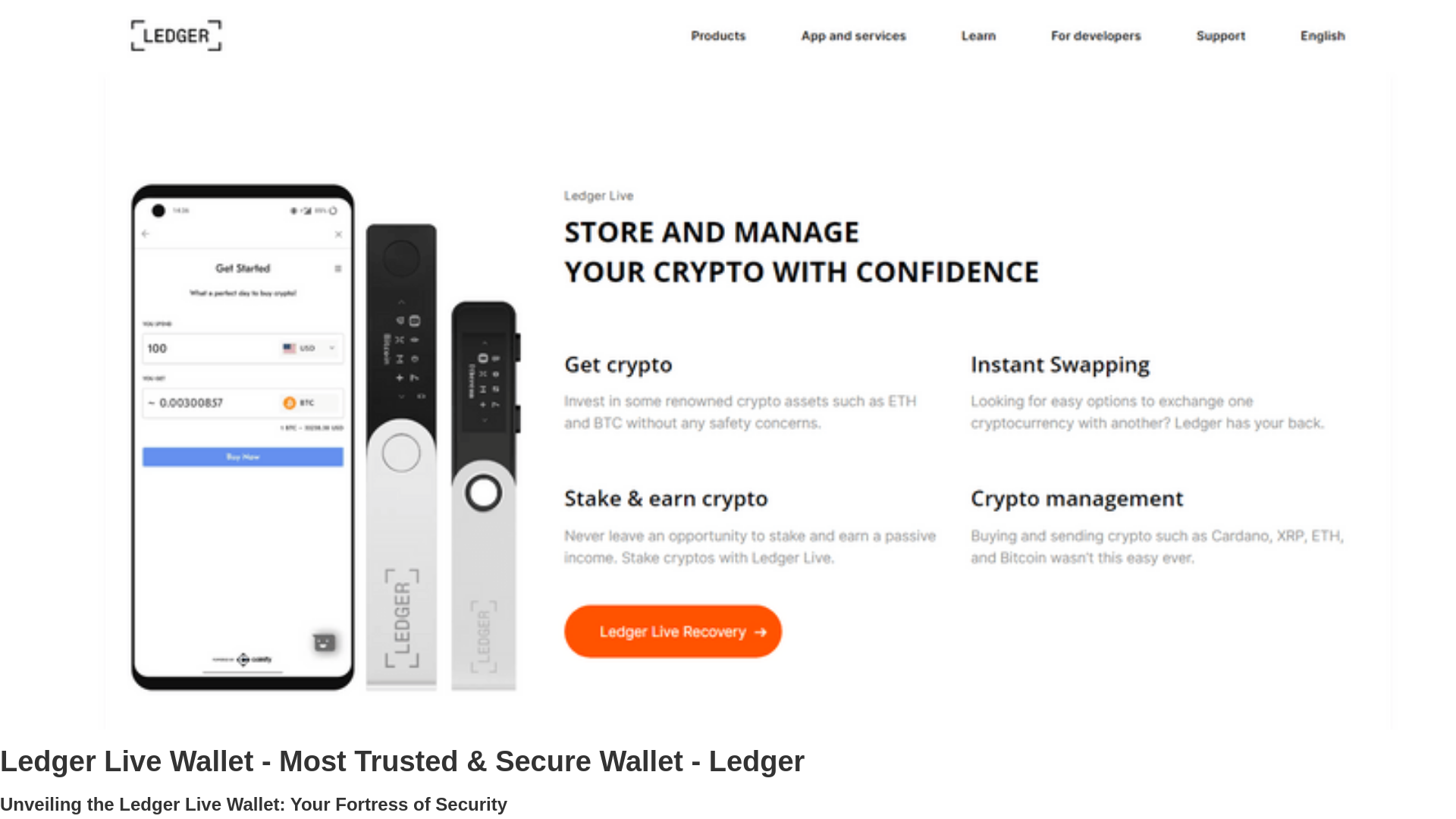 Screenshot of ledggerlvewllt.webflow.io