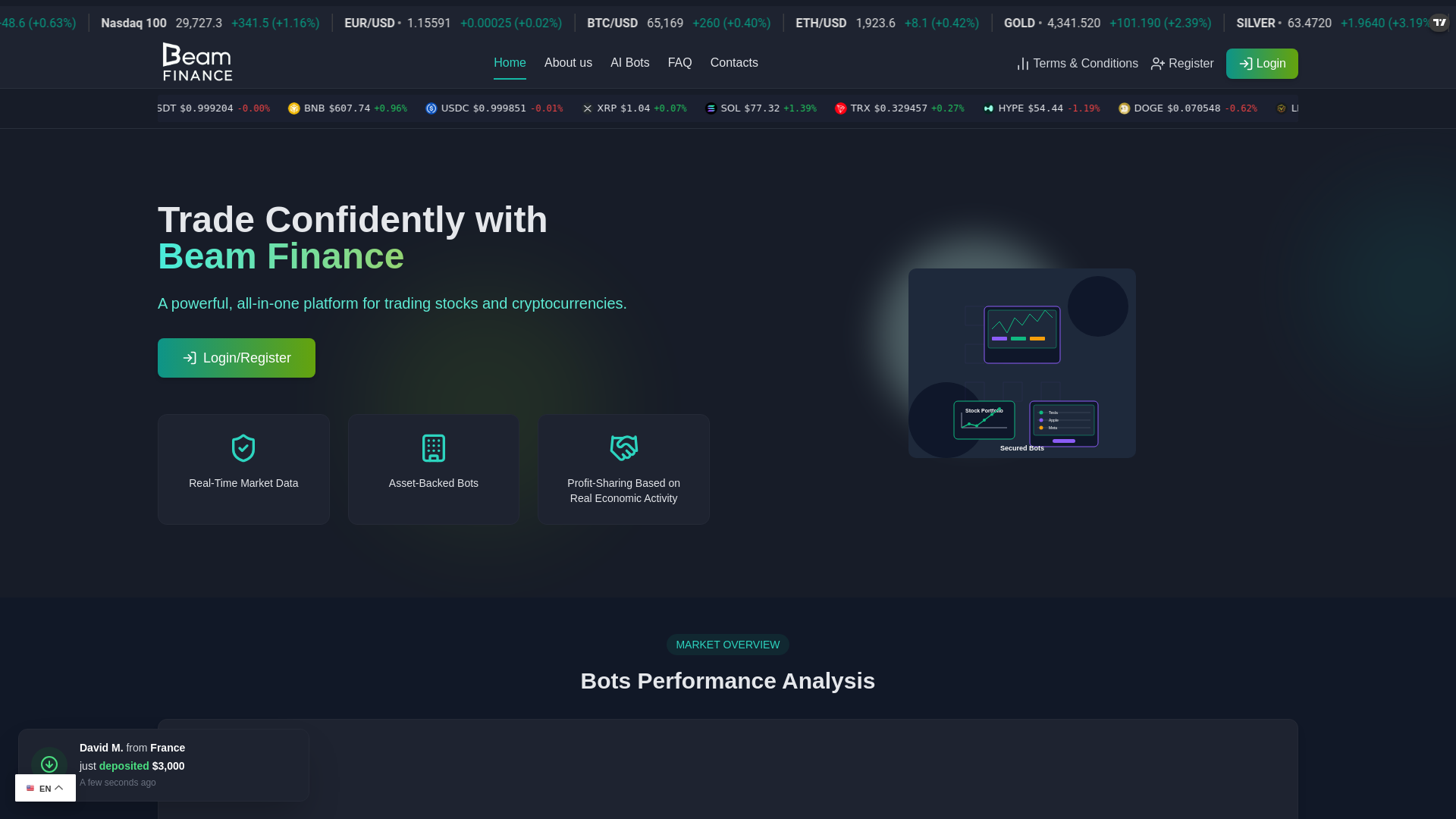 Screenshot of beamfin.pro