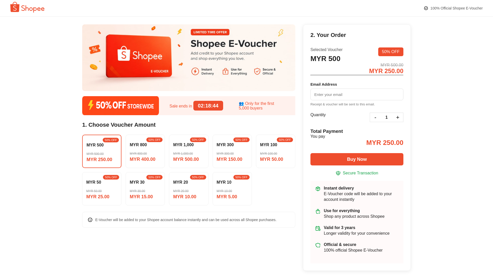 Screenshot of shopeesale.xyz