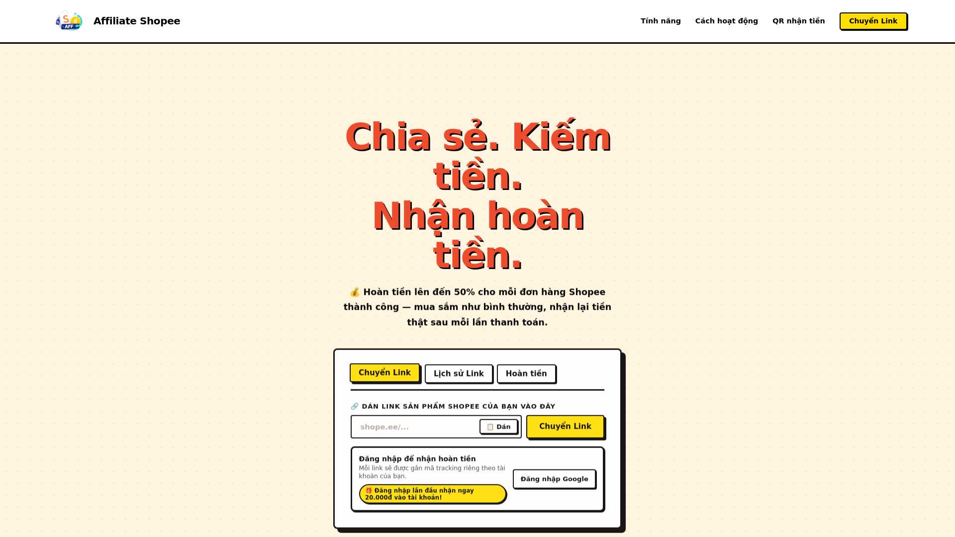 Screenshot of shopee-money.io.vn