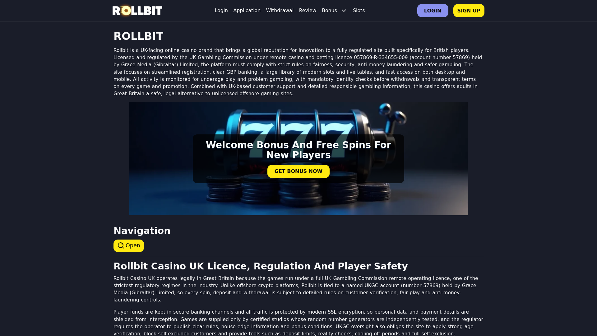 Screenshot of rollbit.uk.net