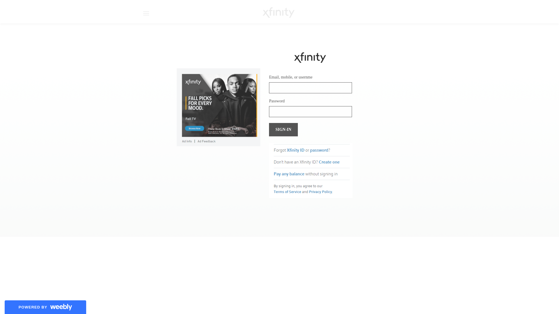 Screenshot of xfinityloginservice.weebly.com