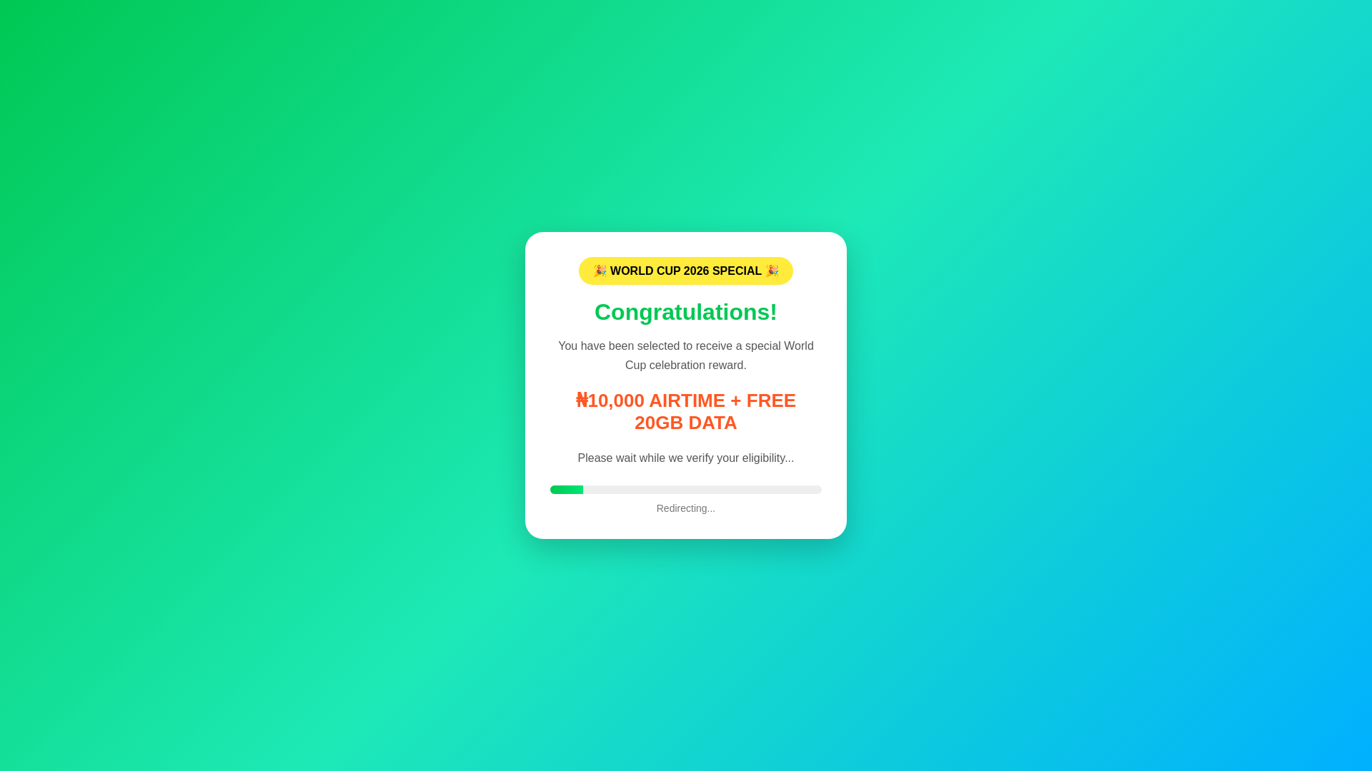 Screenshot of 2026-world-cup-free-airtime-data.earnonline.pro