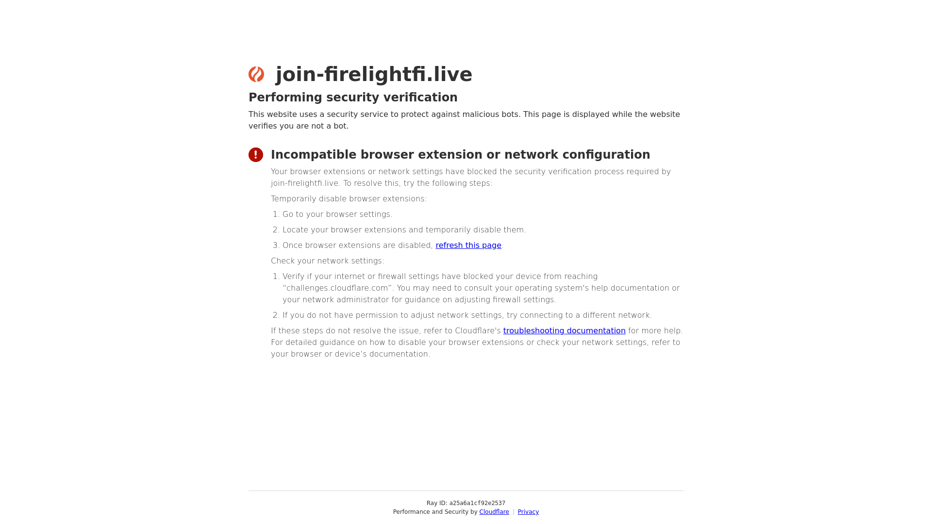 Screenshot of join-firelightfi.live