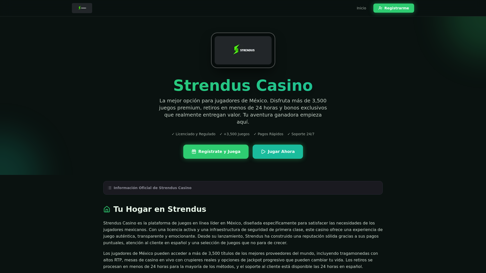 Screenshot of strendus-casino-online-mx.com