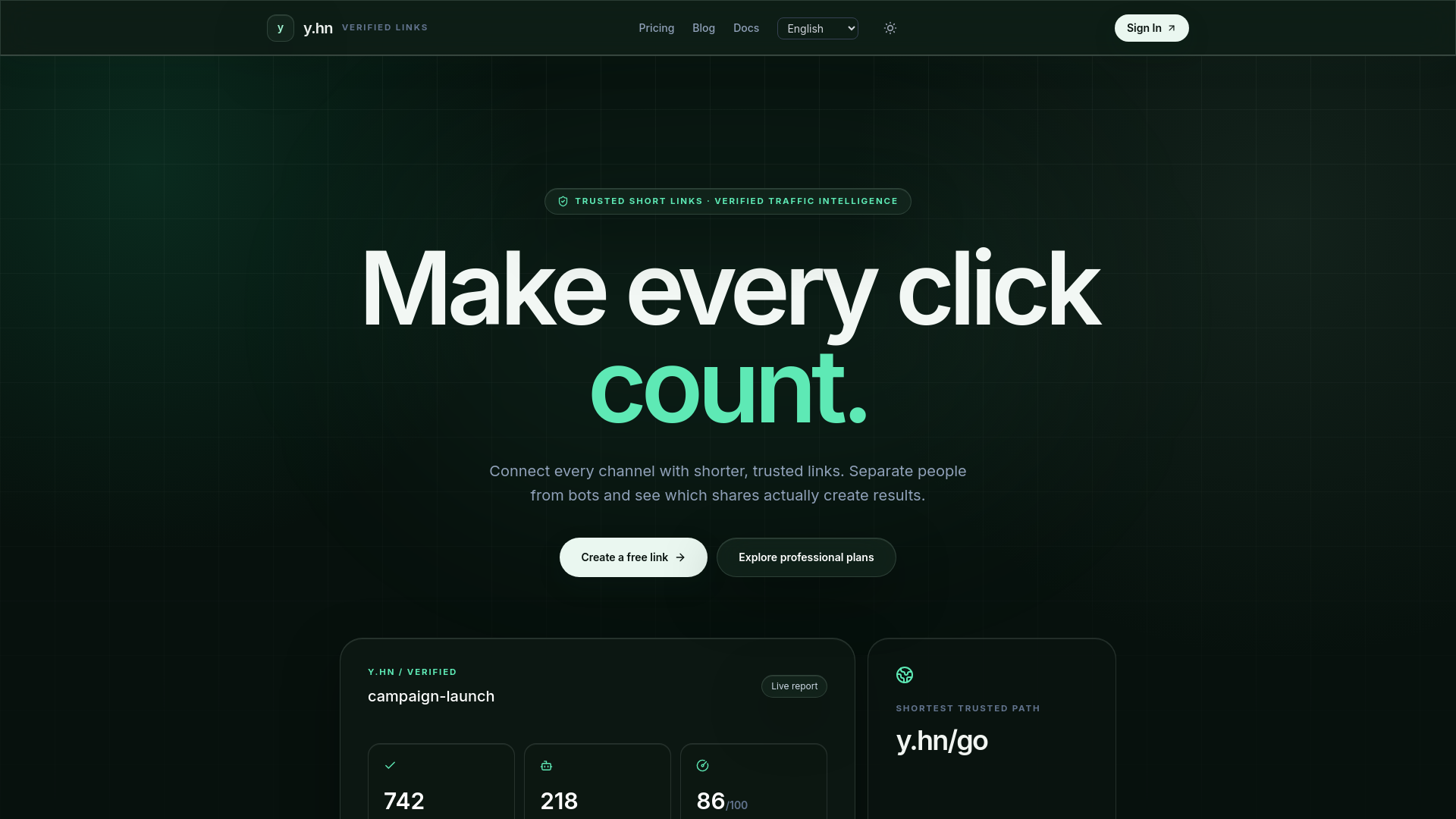 Screenshot of y.hn