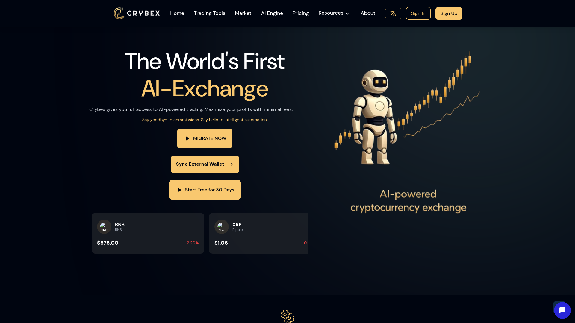 Screenshot of crybex.pages.dev