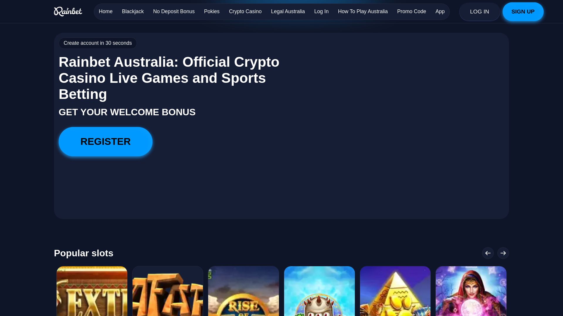 Screenshot of rainbet-aust.com