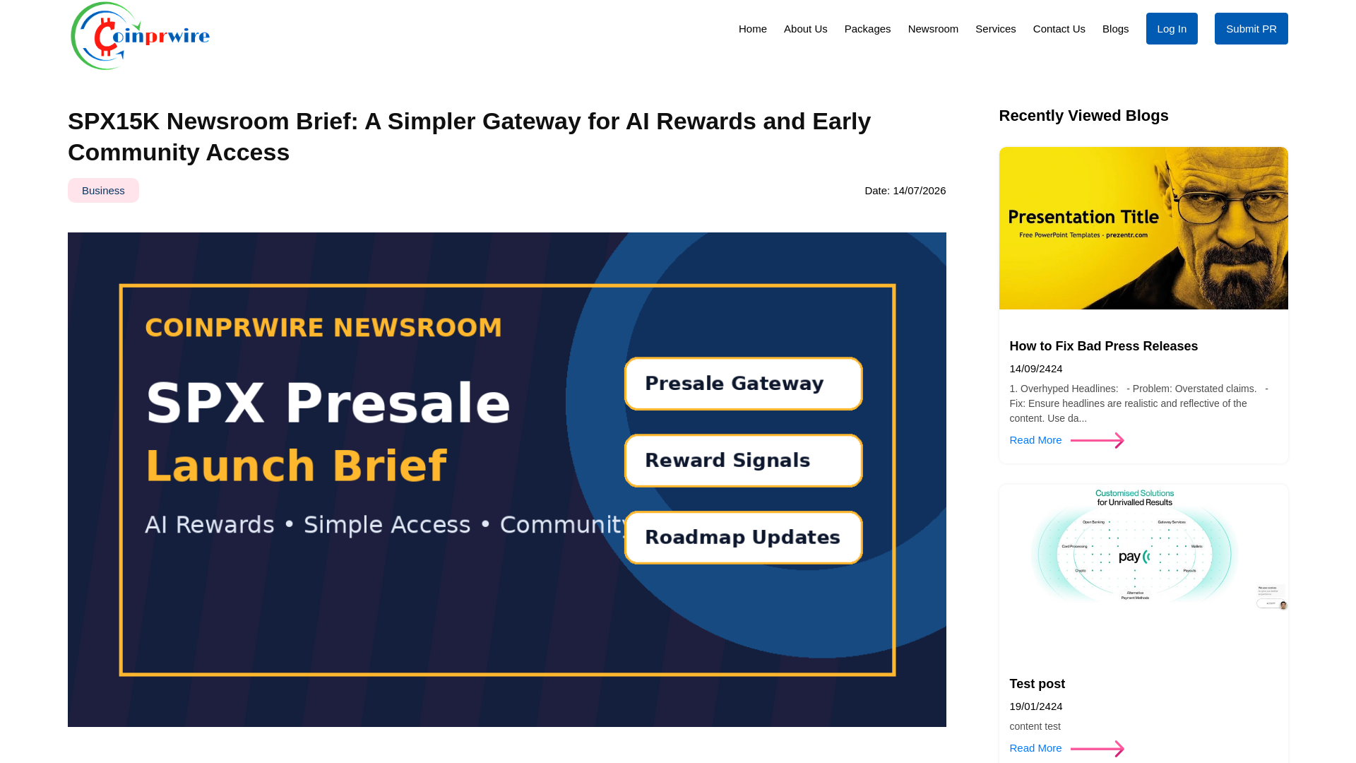 Screenshot of spx15k-coinprwire.com