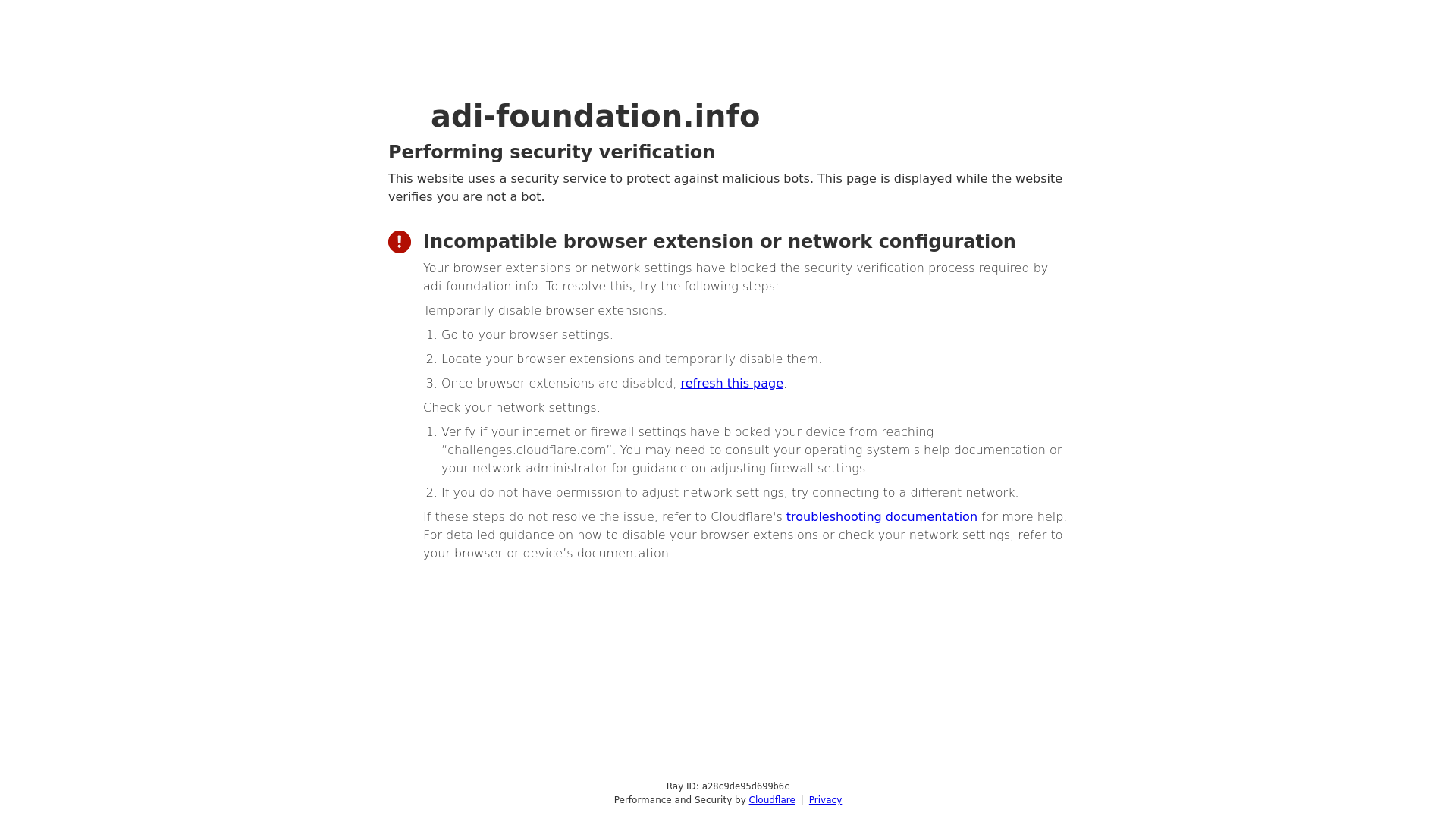 Screenshot of adi-foundation.info
