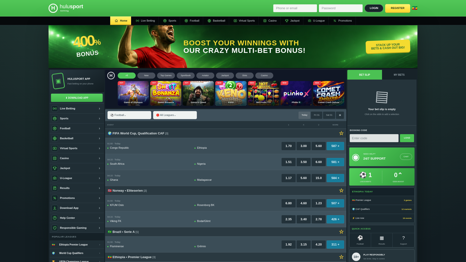 Screenshot of hulusportpro.com
