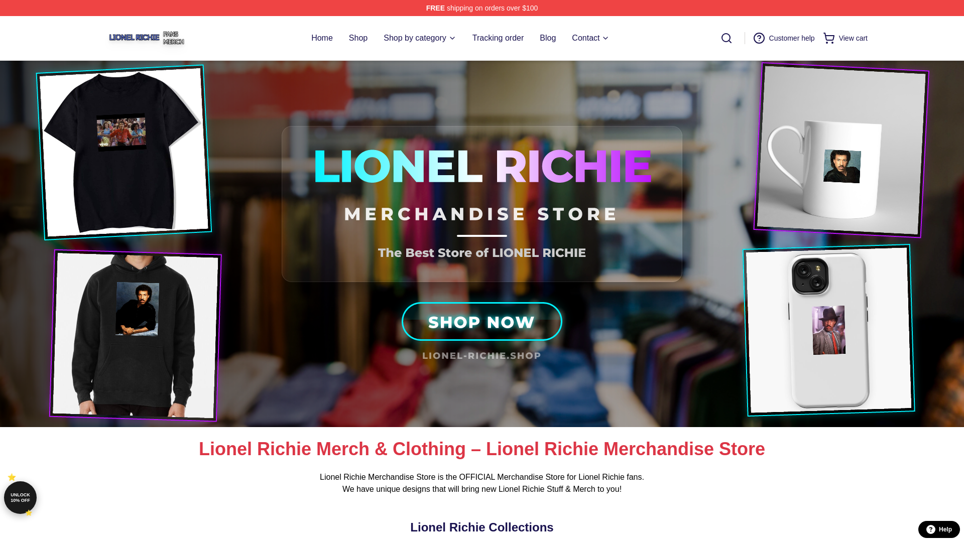 Screenshot of lionel-richie.shop