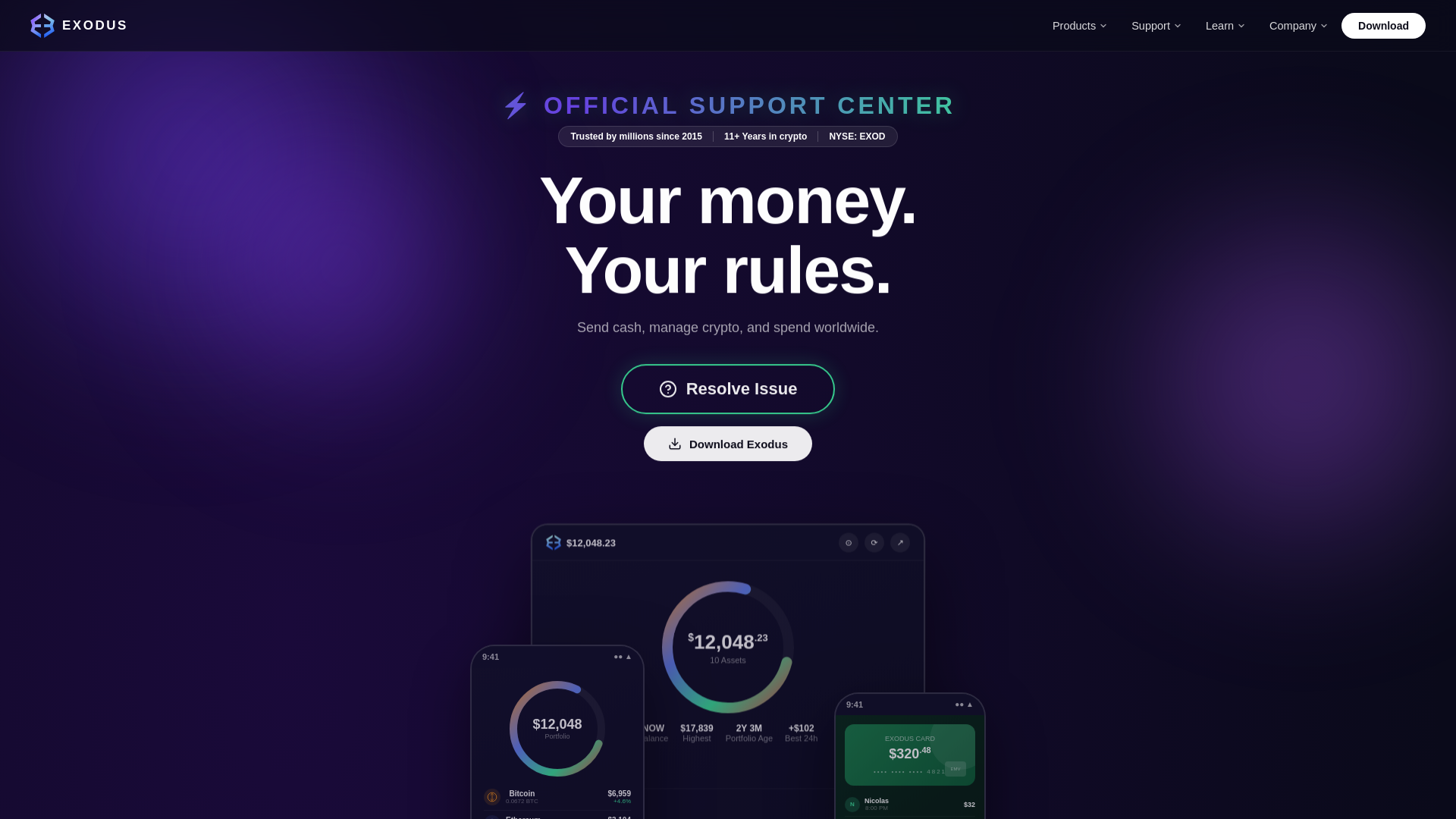 Screenshot of exoduswallet-support.netlify.app
