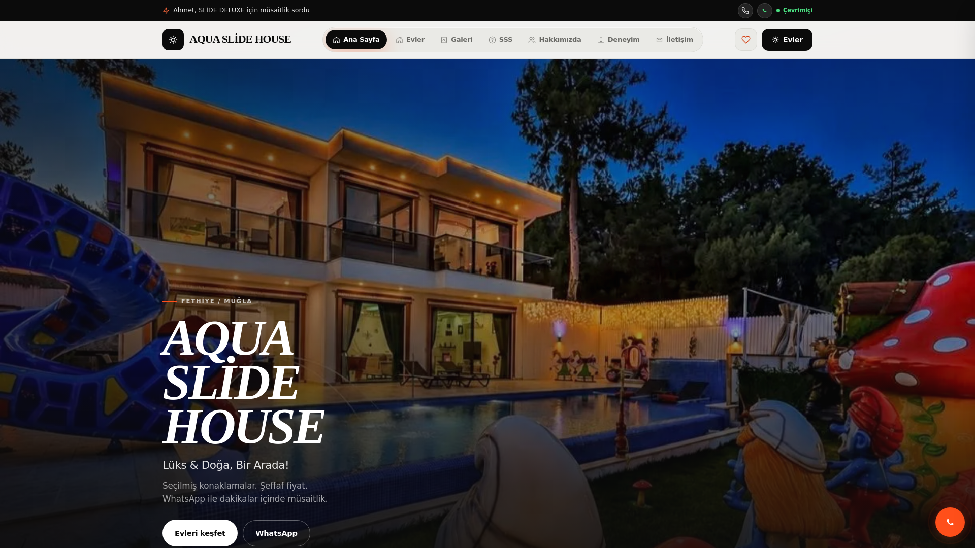 Screenshot of aquaslidehouse.com
