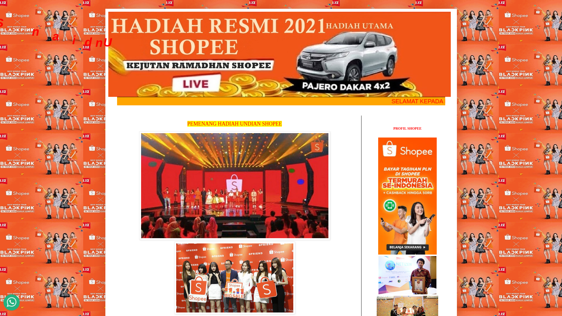 Screenshot of pemenangshopee66.blogspot.com