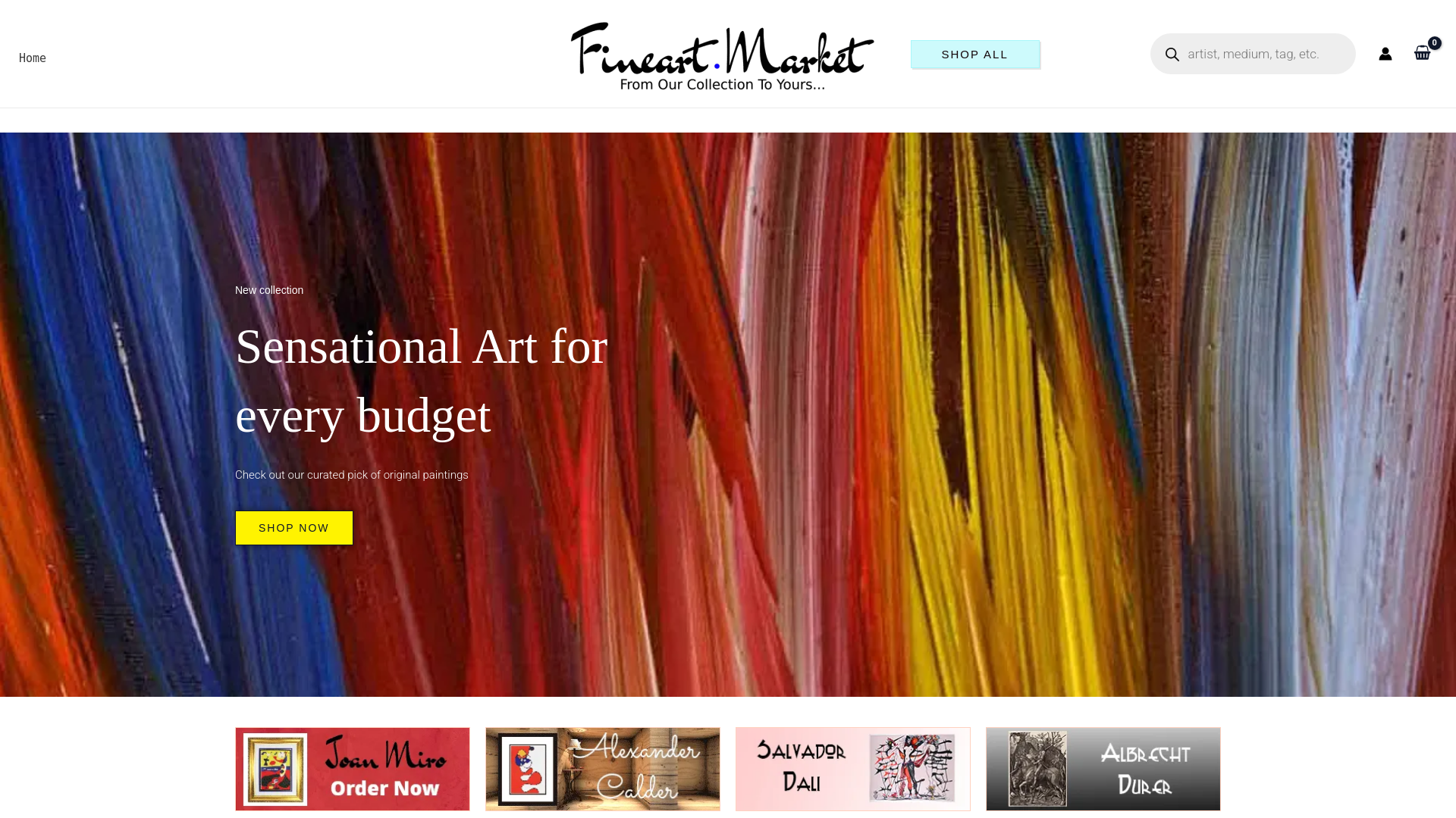Stored capture of fineart.market