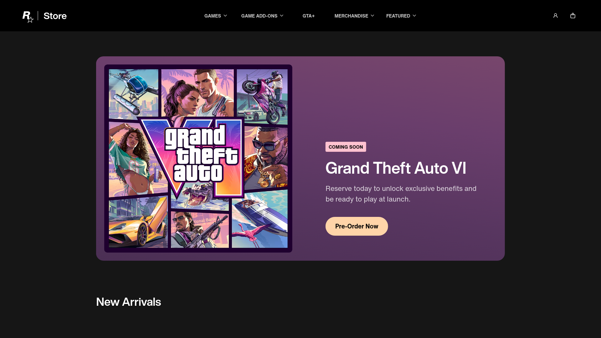 Screenshot of store-rockstar-games.com