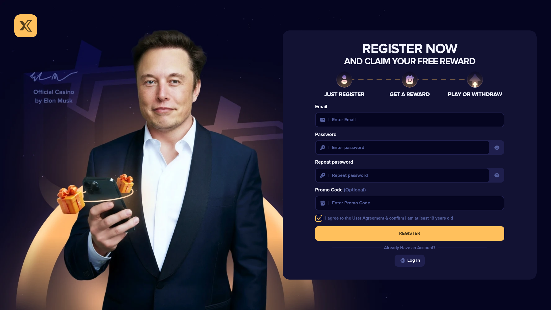 Screenshot of x-casino.world