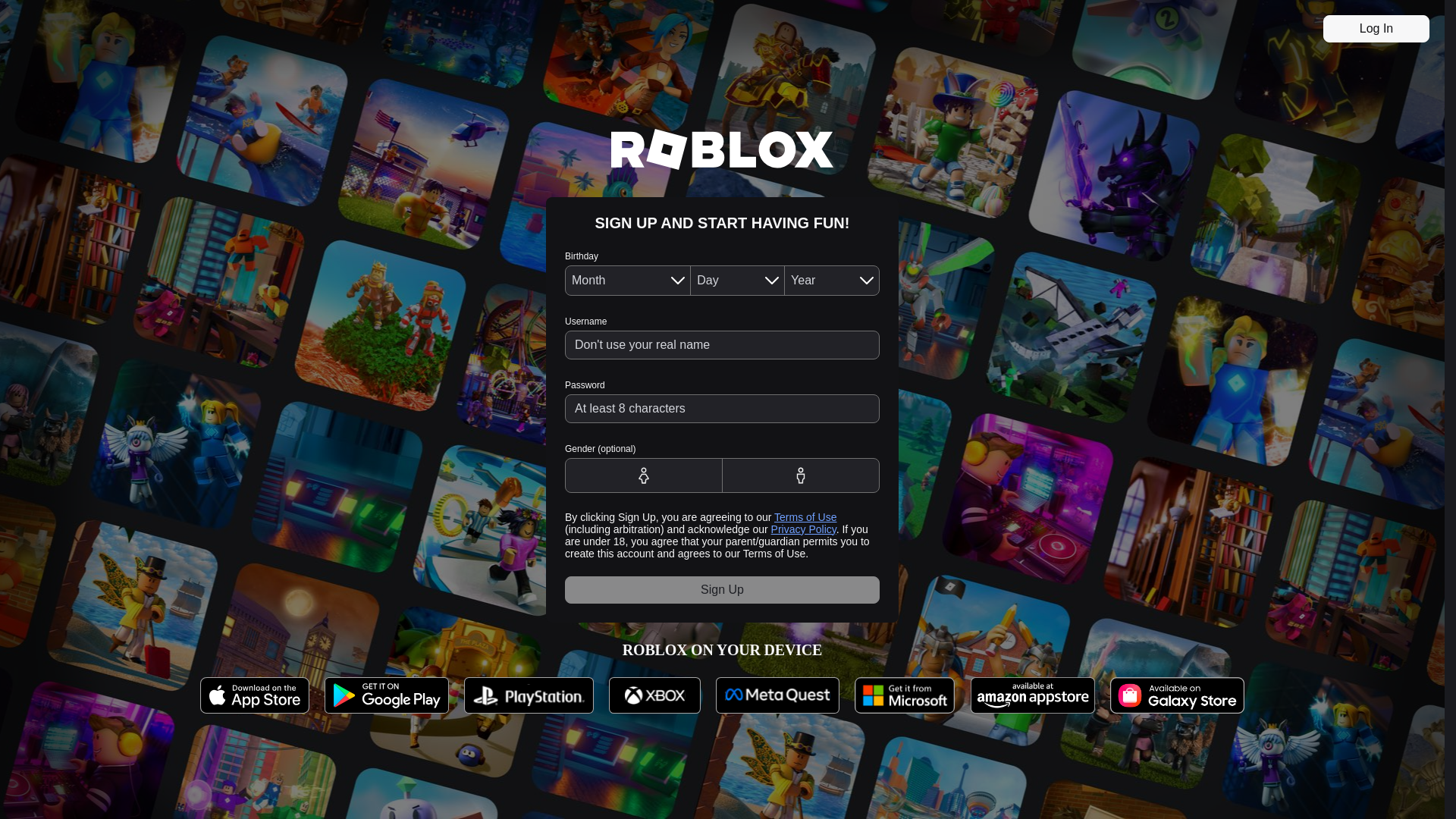 Screenshot of rroblox.wf