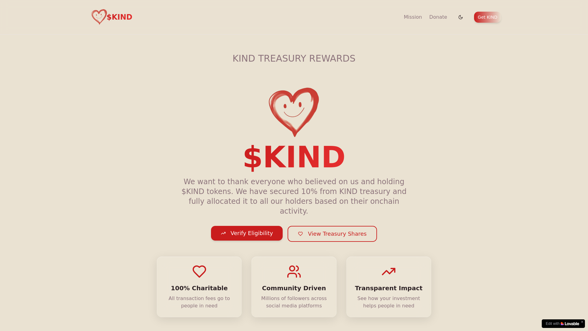 Screenshot of kindnesisfree.com