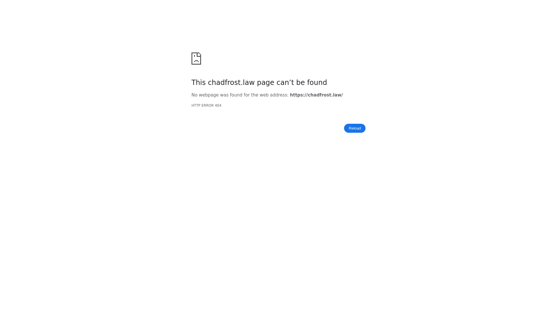 Screenshot of chadfrost.law