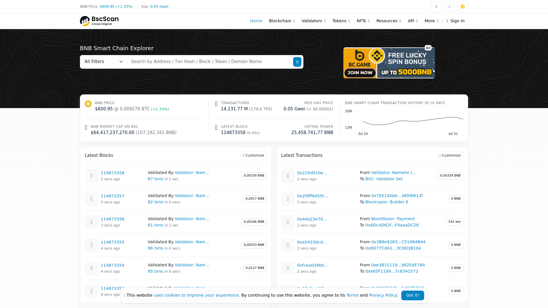 Screenshot of bscscan.to