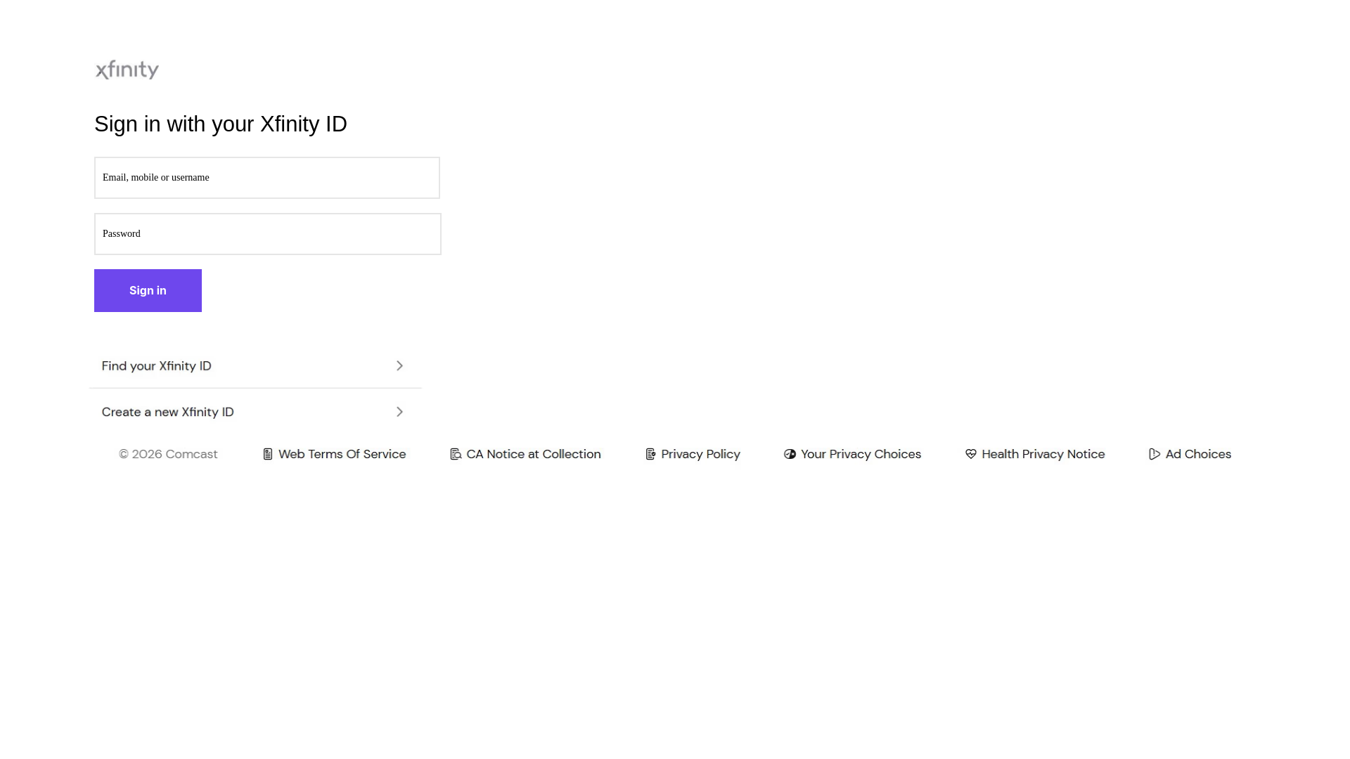 Screenshot of my-xfinity-account-update-domain.framer.website