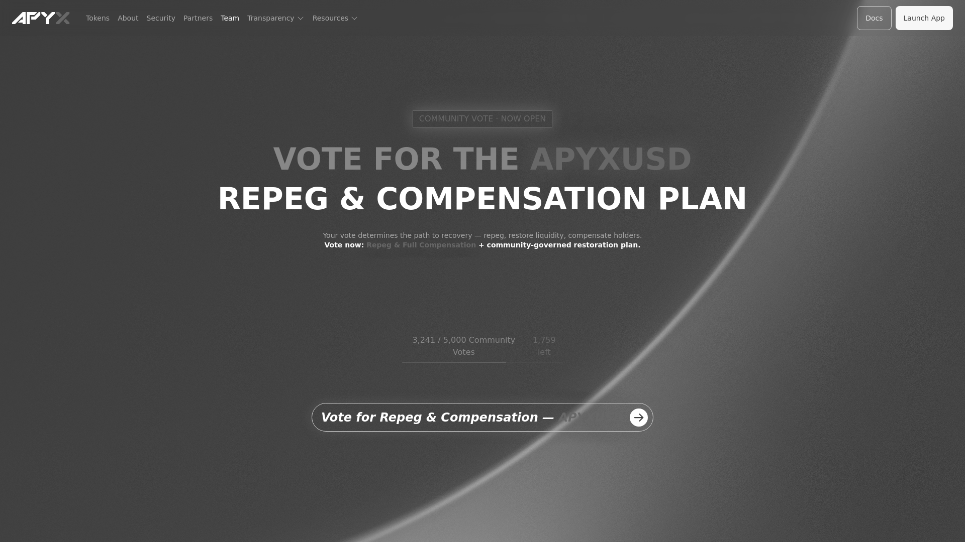 Screenshot of claims-apyx.finance