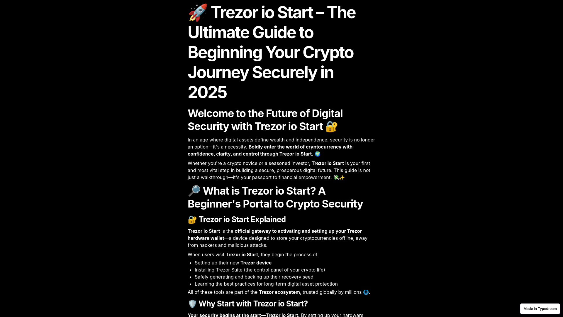 Stored capture of trezr-io-start-cloud-sso.typedream.app