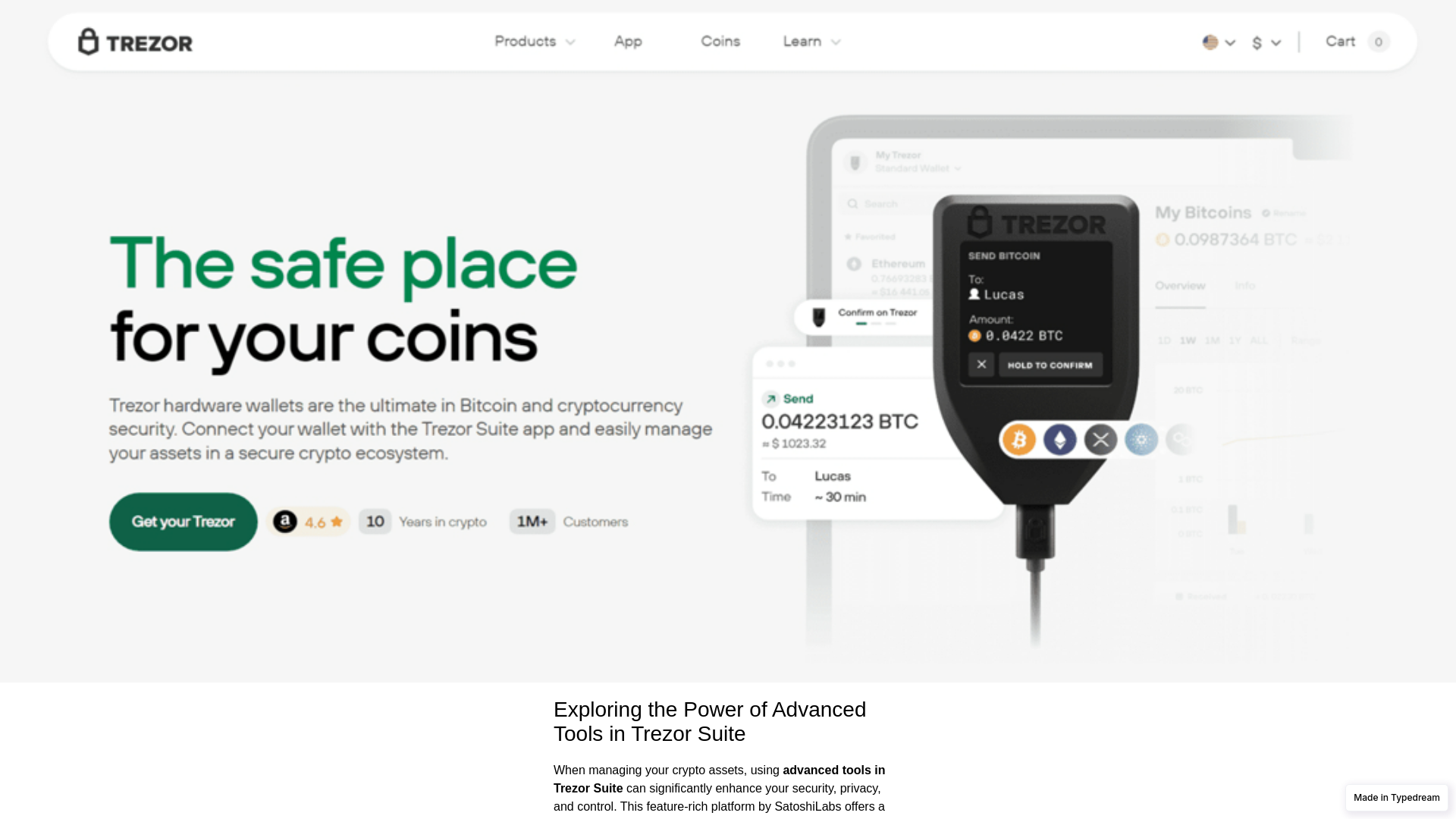 Stored capture of faq-public-trezro-us.typedream.app