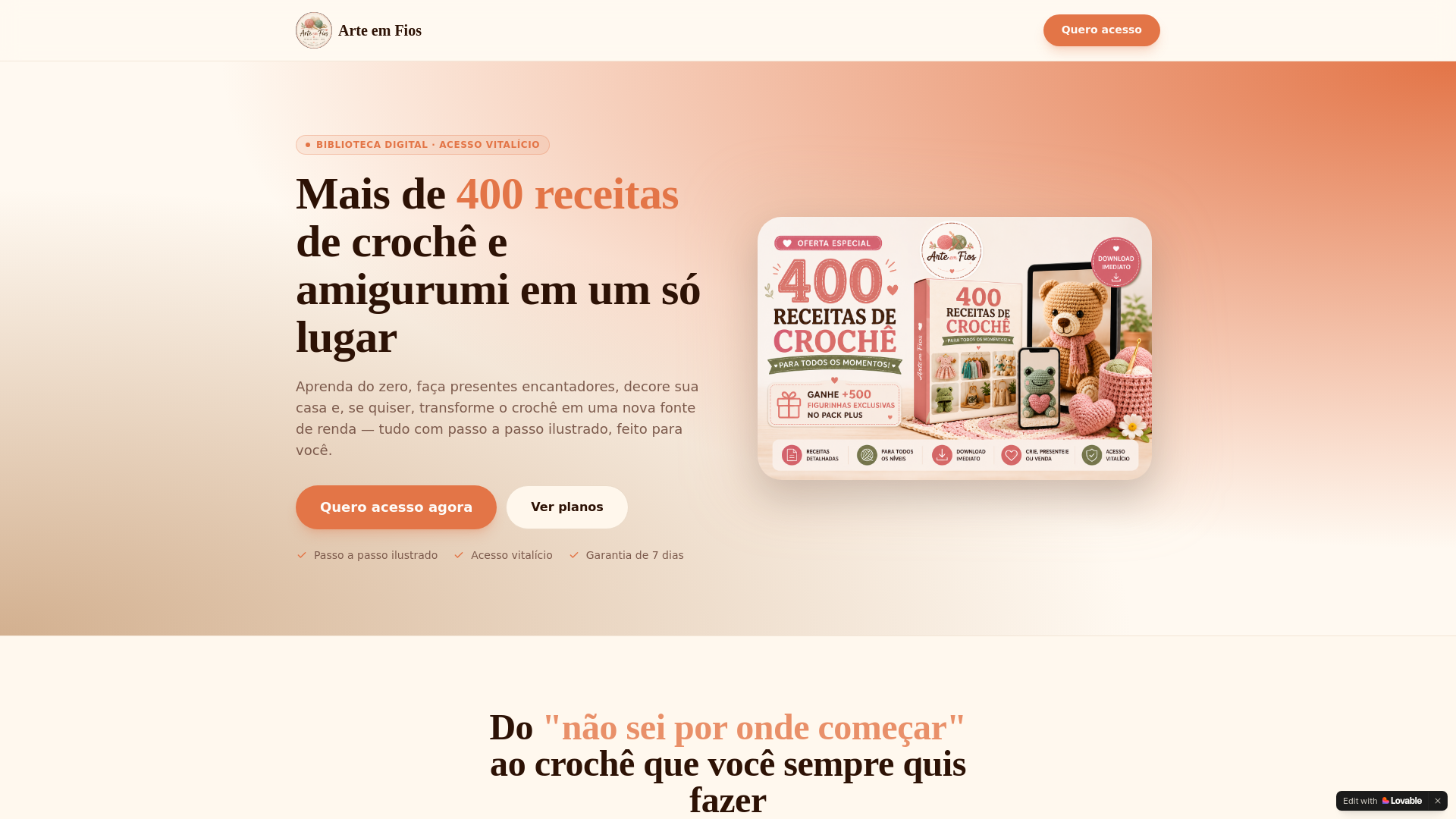 Screenshot of receitasemfios.online