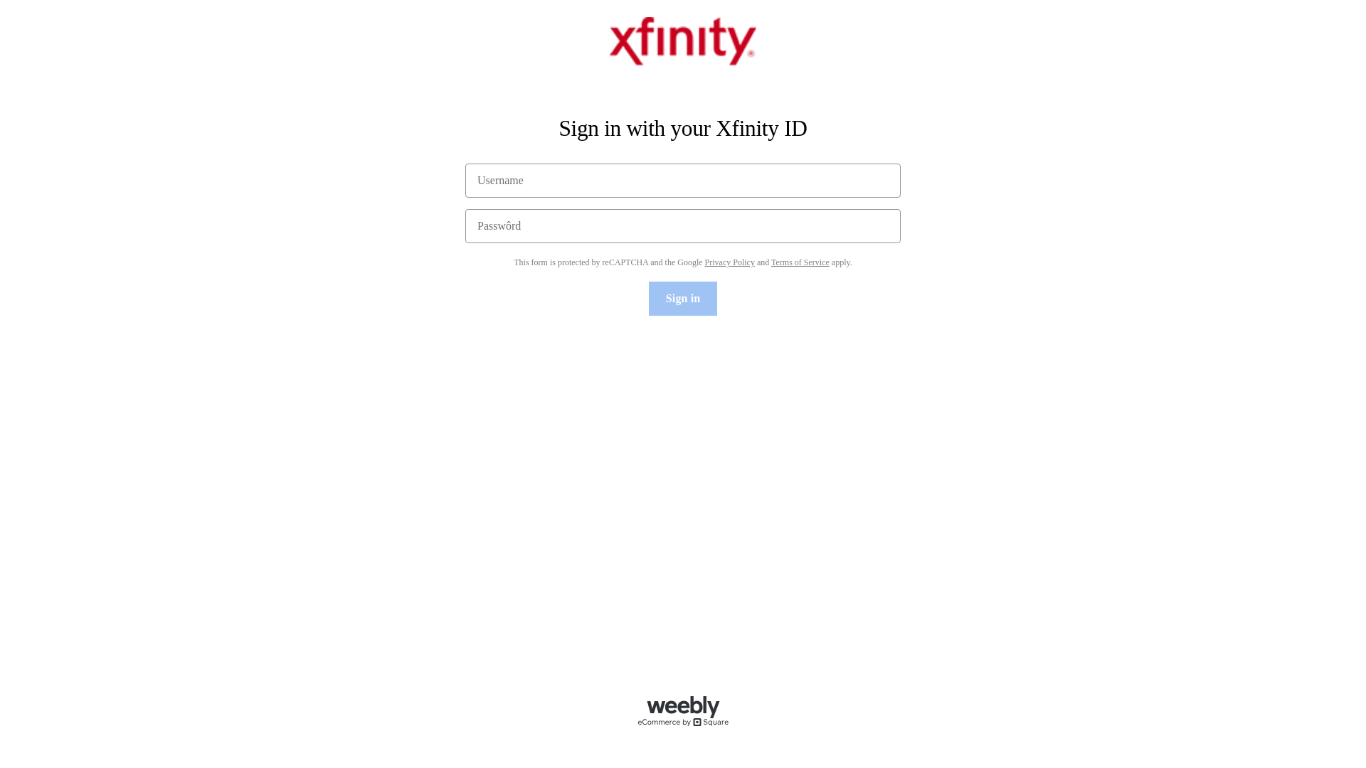Screenshot of xfinitycomservice.weebly.com