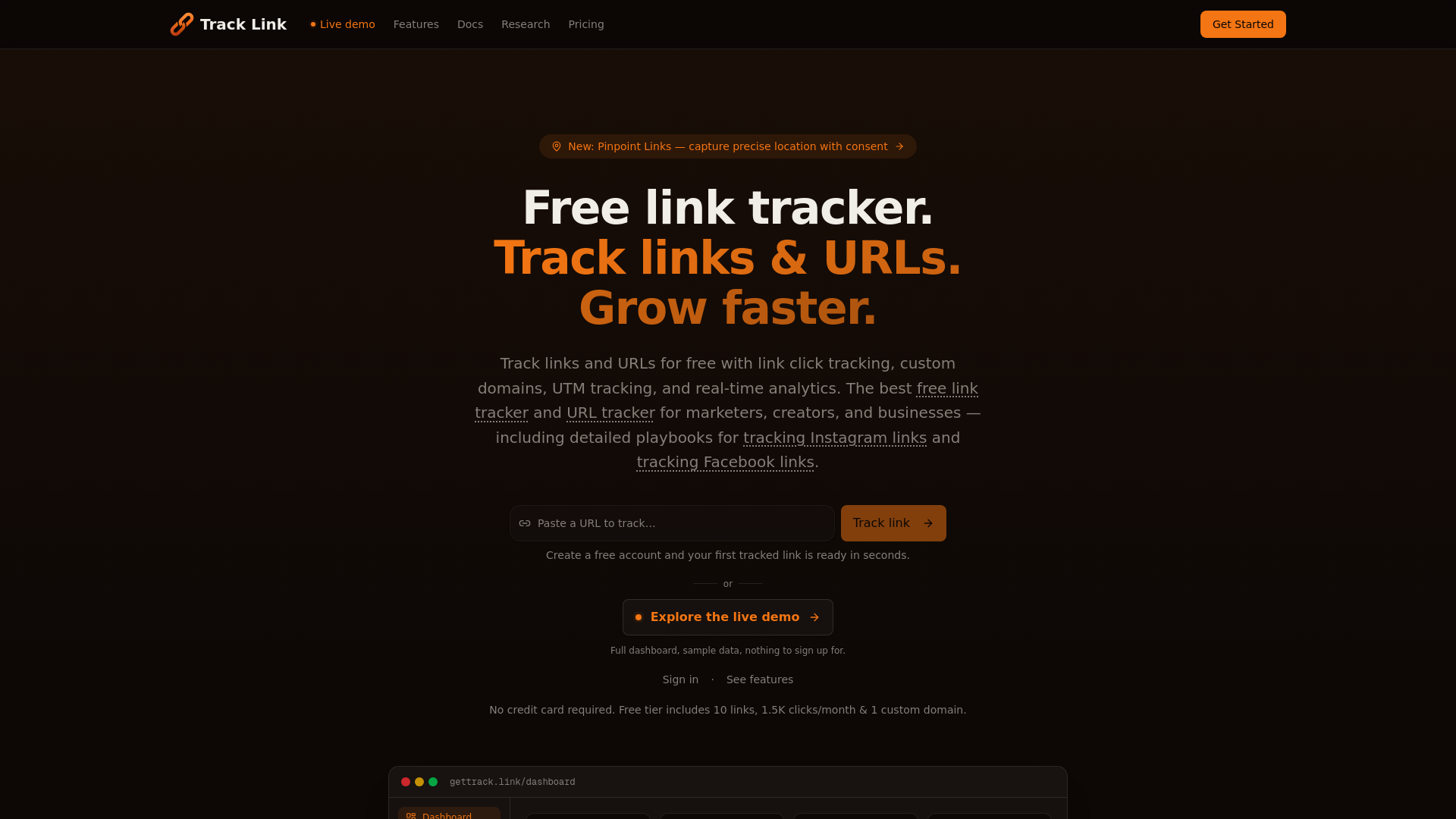 Screenshot of gtlk.link