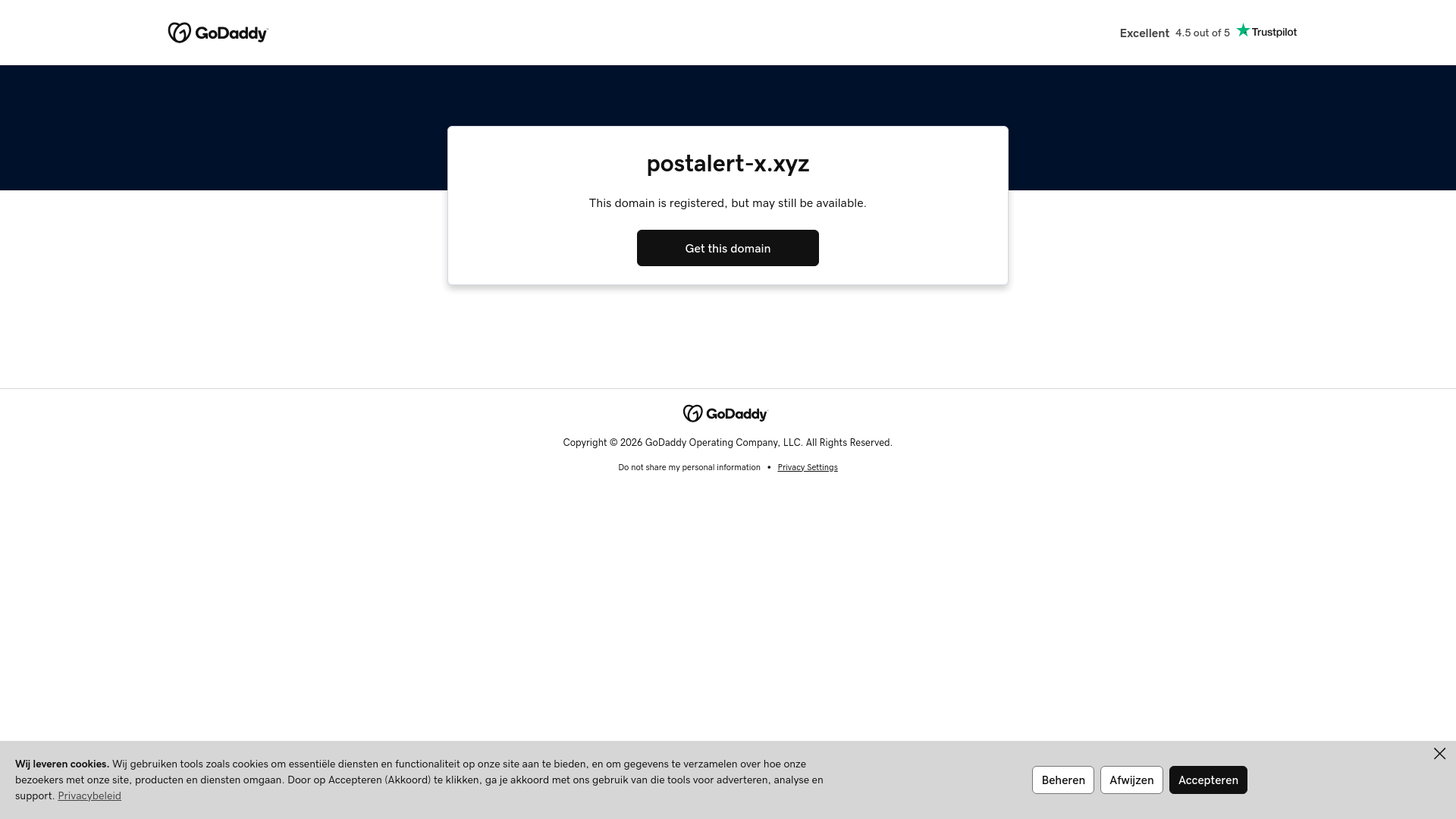 Screenshot of postalert-x.xyz