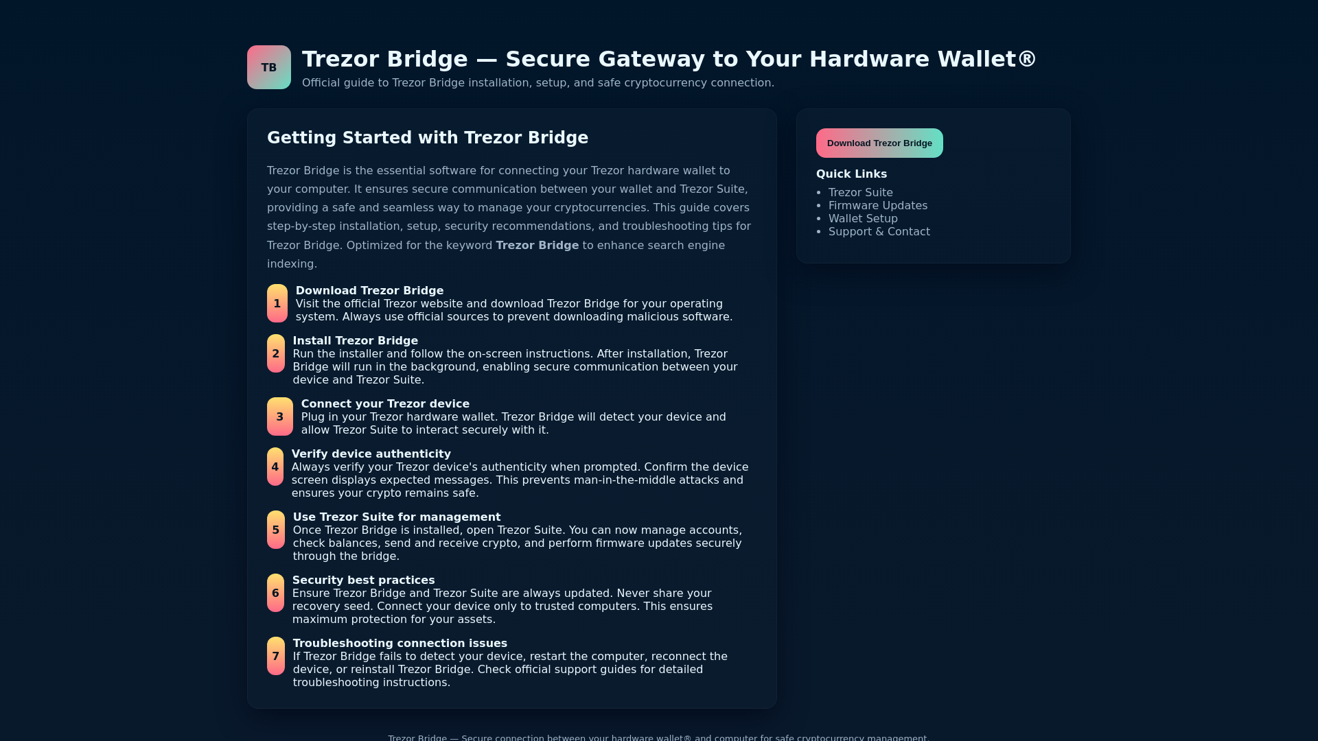 Screenshot of trezr-brige-us-nifo.wasmer.app