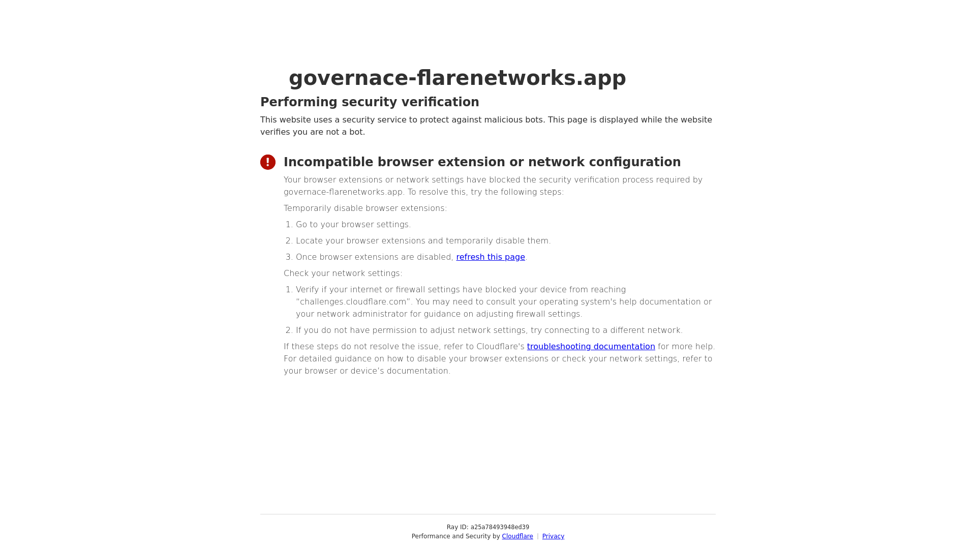 Screenshot of governace-flarenetworks.app