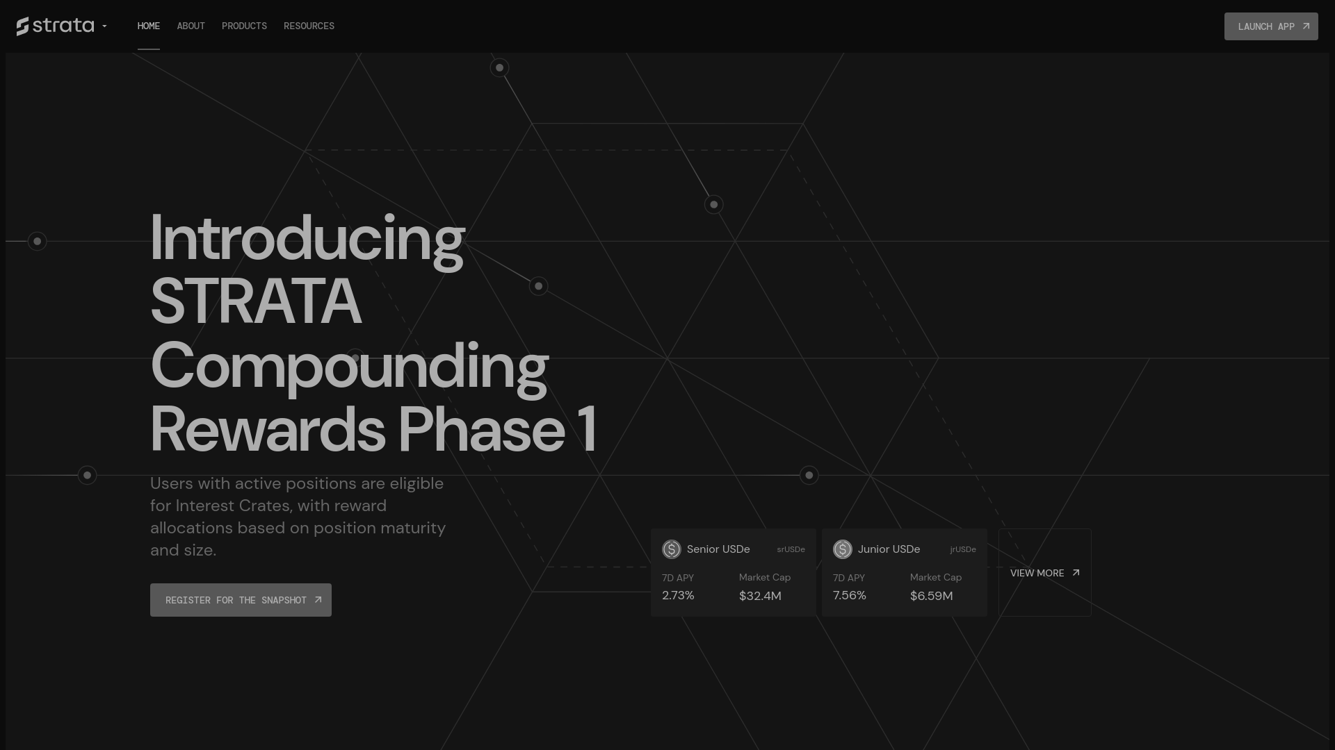 Screenshot of strata-markets.cloud