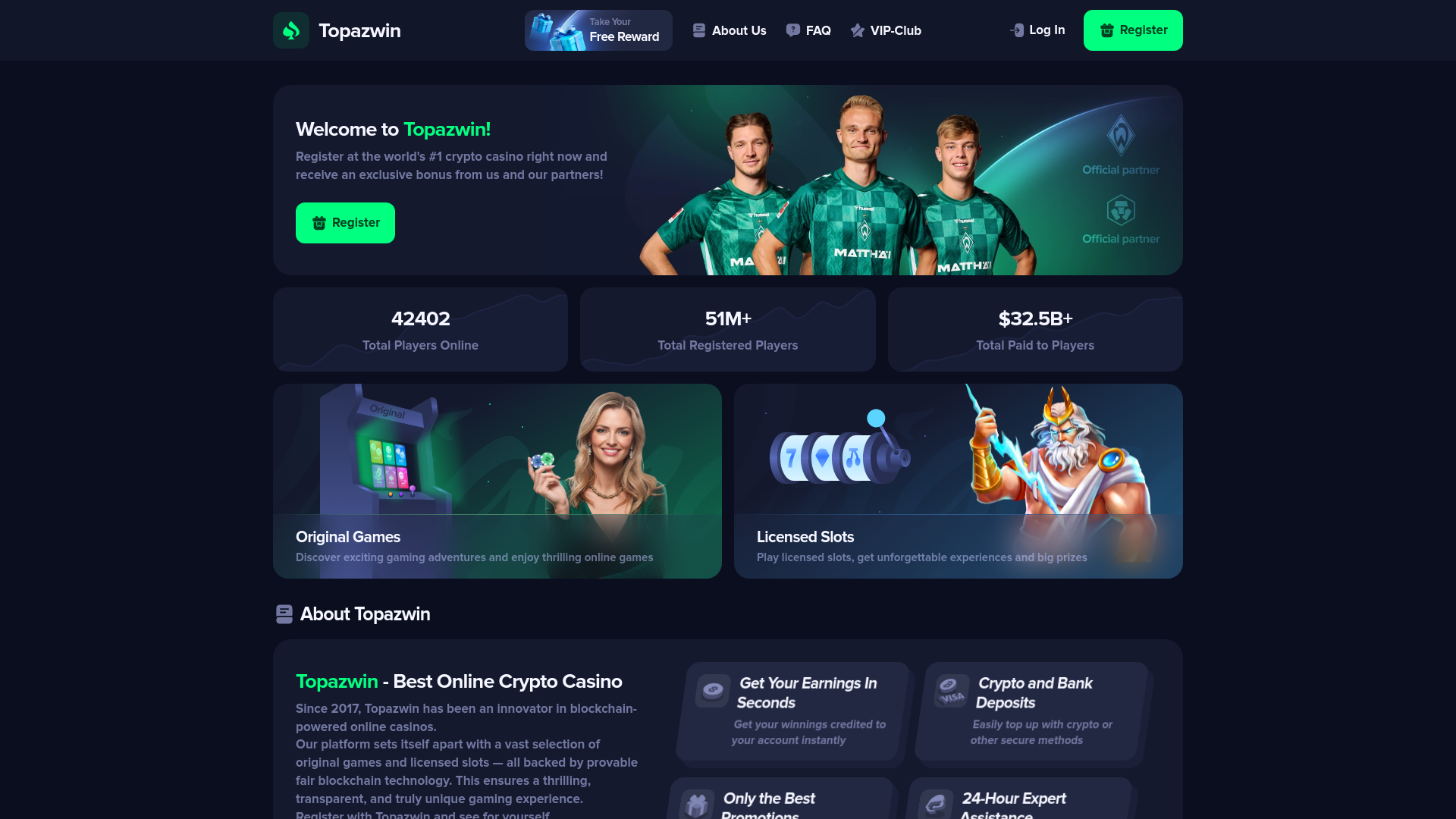 Screenshot of topazwin.com