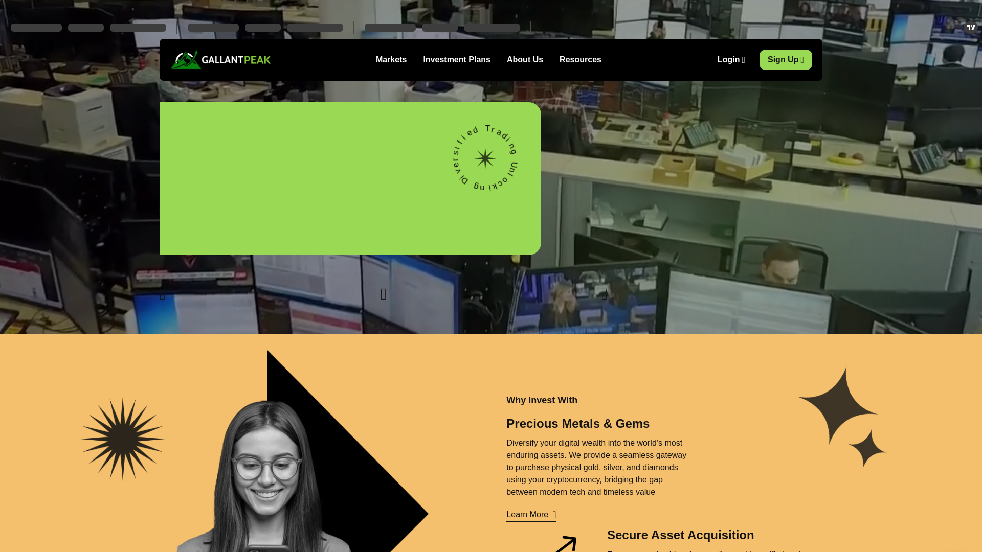 Screenshot of gallantpeak.com