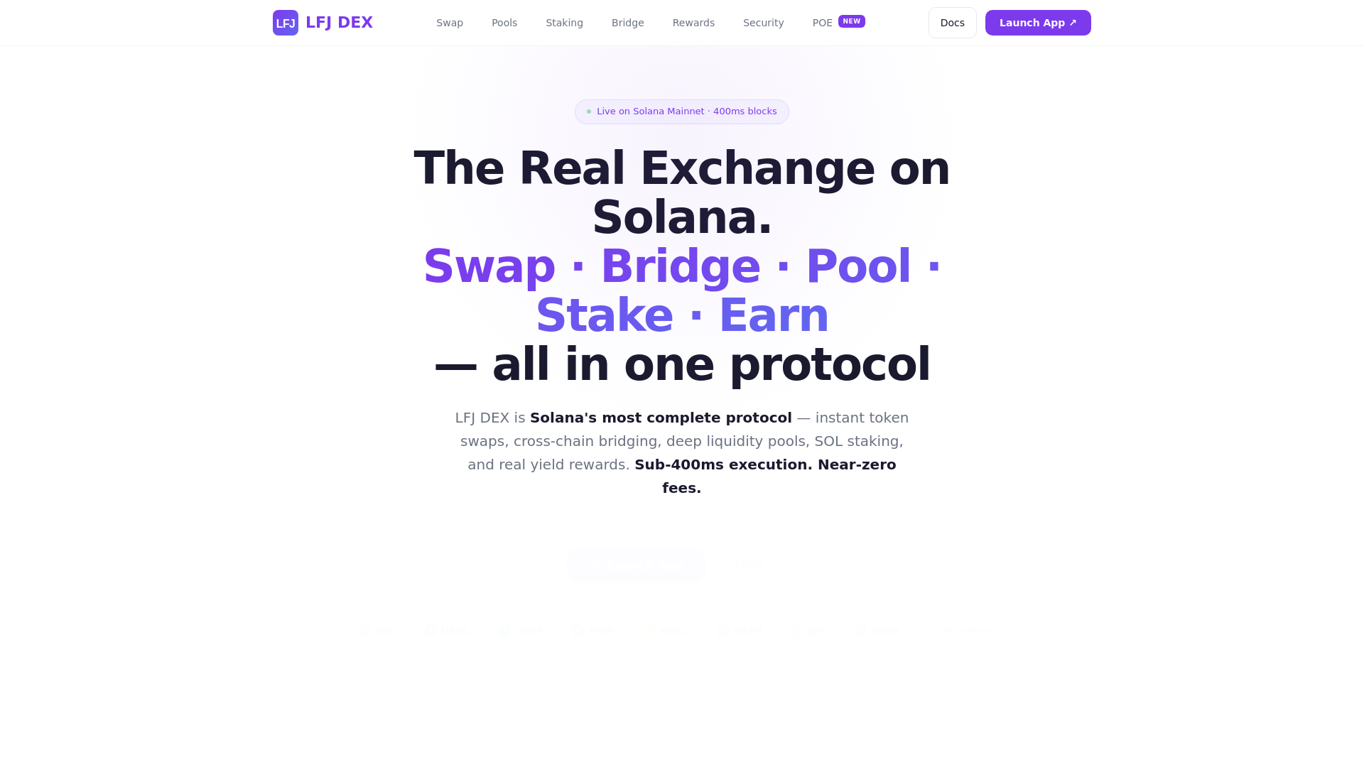 Screenshot of lfj-dex.com