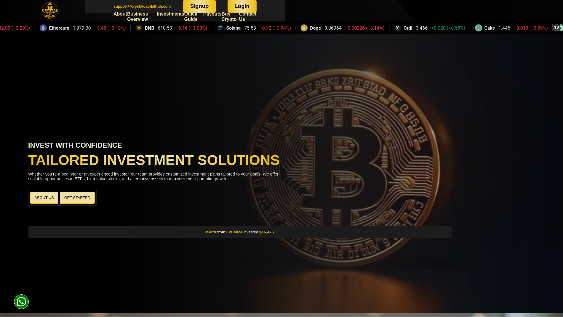 Screenshot of crystalcapitalhub.com