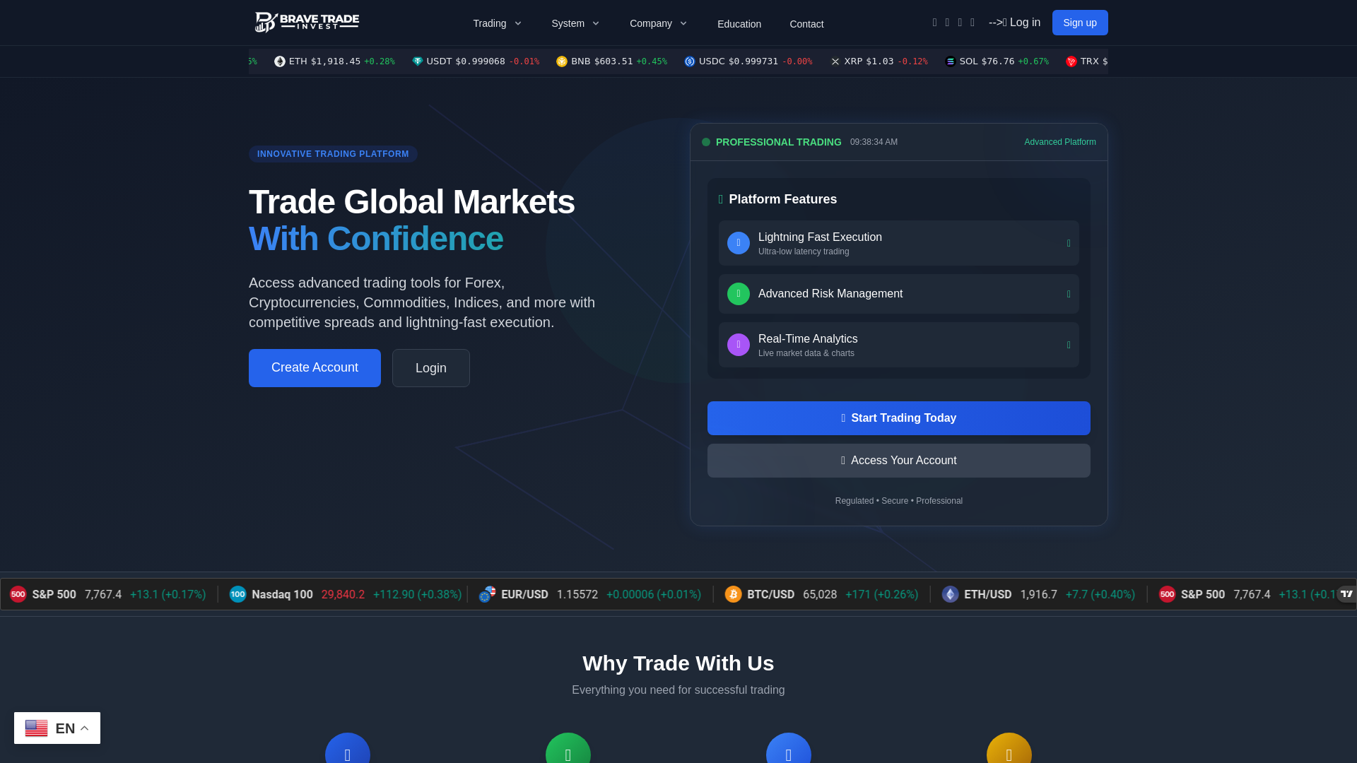 Stored capture of bravetradeinvest.com