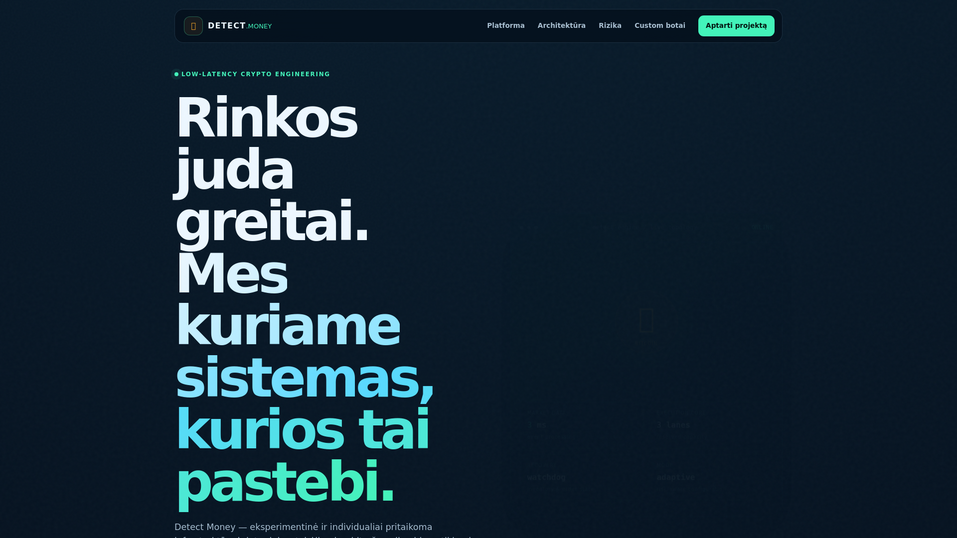 Screenshot of detect.money