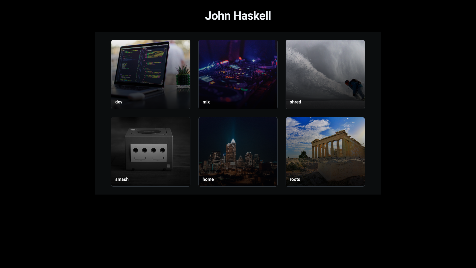 Stored capture of johnhaskell.com