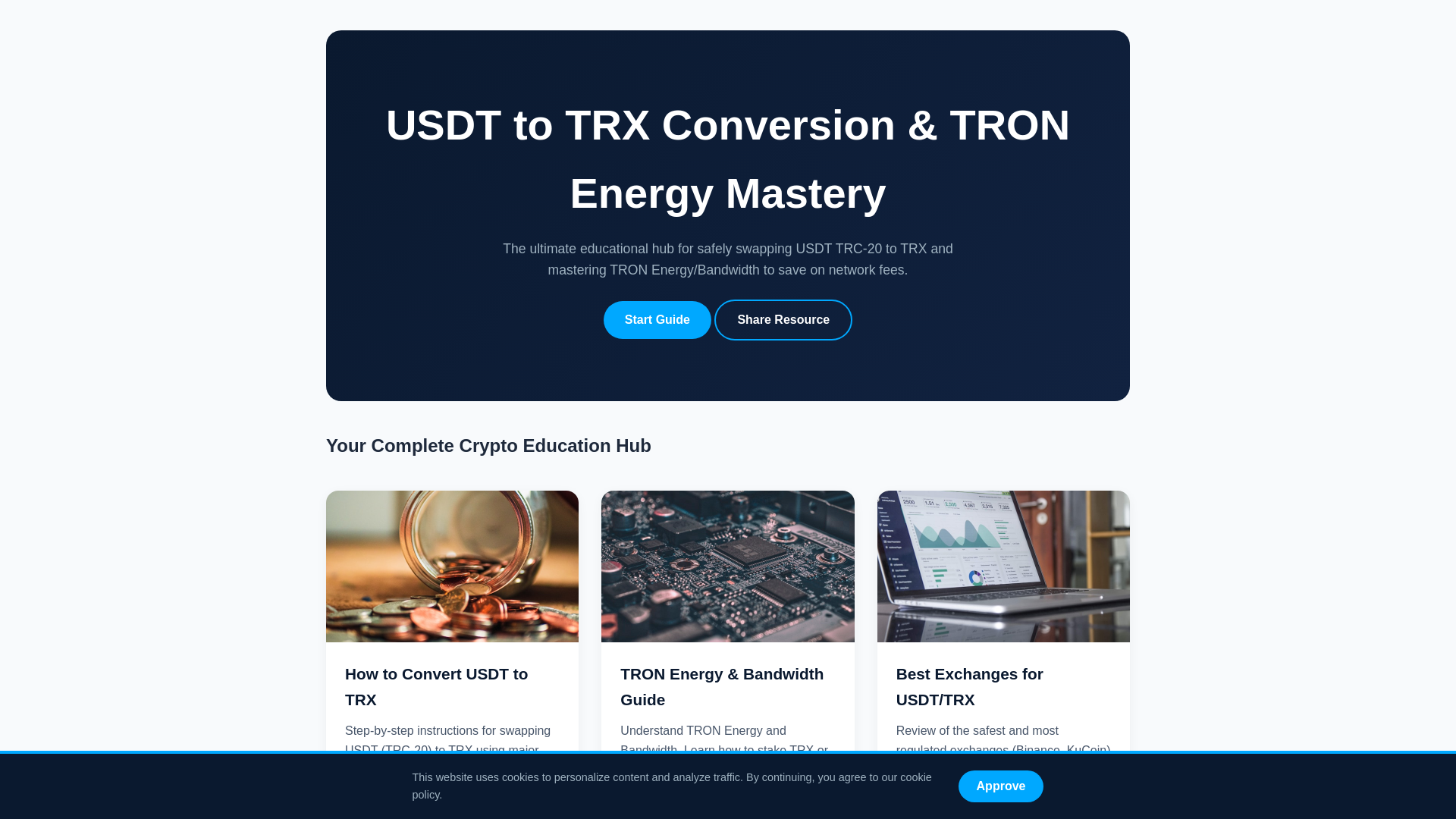 Screenshot of trxguide.network