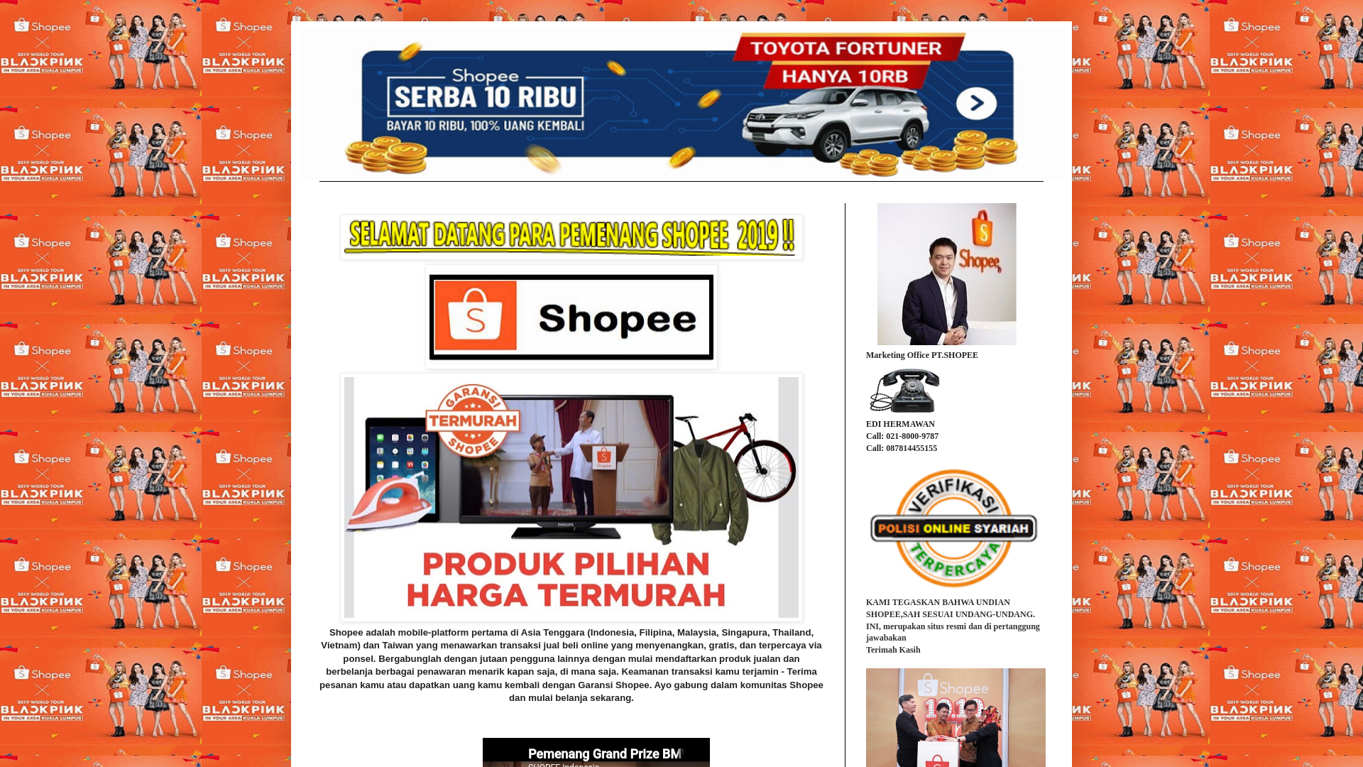 Screenshot of shopee5155.blogspot.com