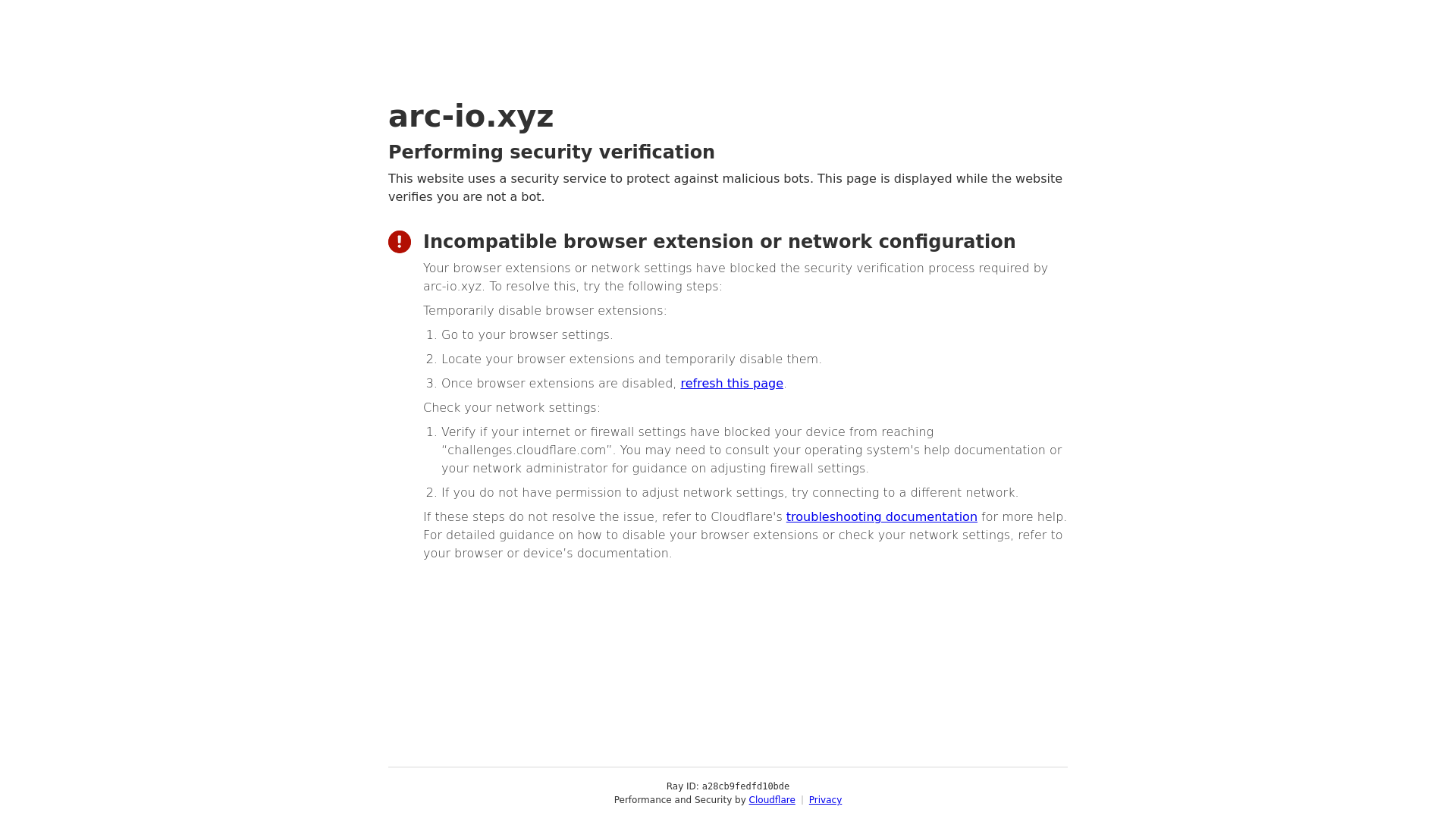 Screenshot of arc-io.xyz