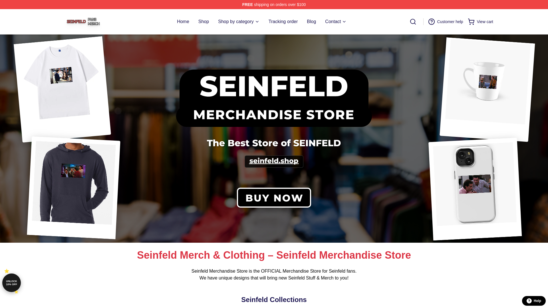 Screenshot of seinfeld.shop
