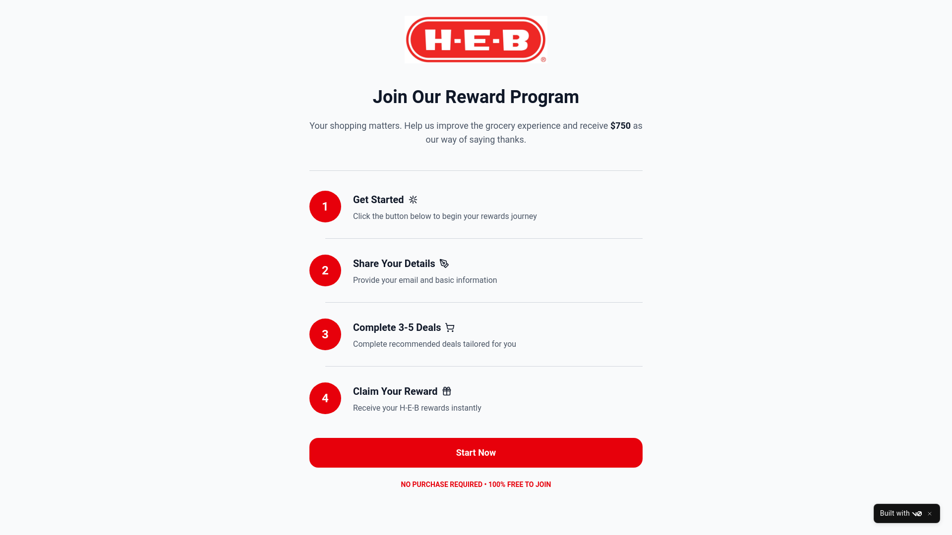 Stored capture of v0-heb-rewards-programs.vercel.app