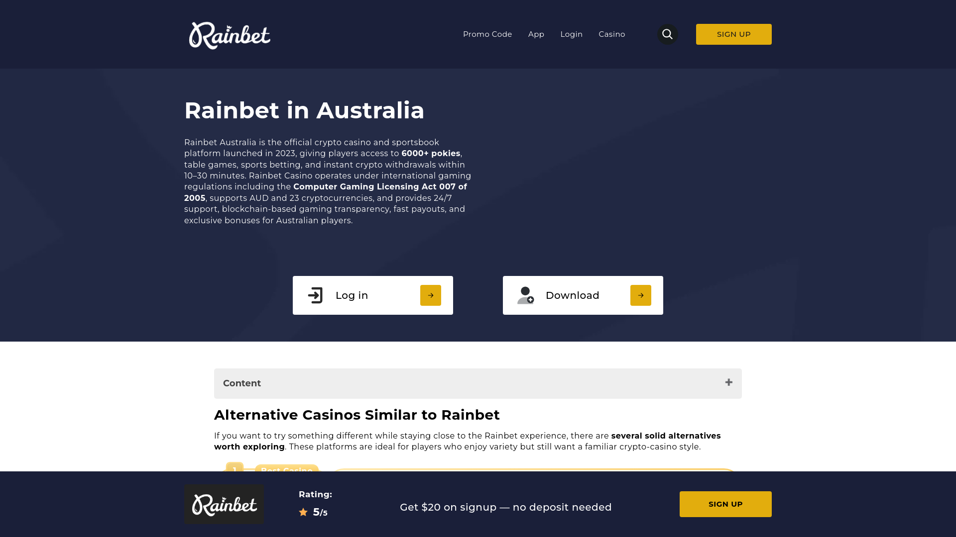 Screenshot of rainbetofficial-au.com